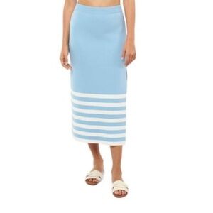 Edited by Remi Bader Knit Maxi Skirt - Light Blue